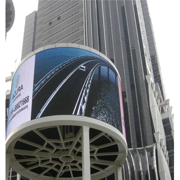 Outdoor Hd Curved Led Screen Super Slim 4.81mm For Shopping Center