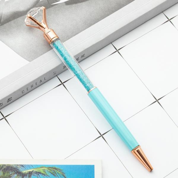 Big Crystal Diamond Ballpoint Pen 1.0mm Fashion Shiny Metal Gift Ball Pen
