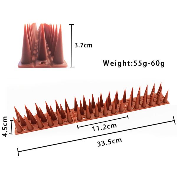Fácil de instalar Control de plagas Las espinas de las aves en plástico