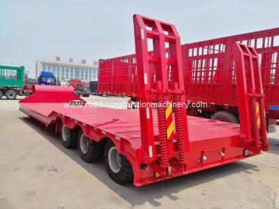 Steel Q345 CCC 60 Ton 3 Axle Low Bed Trailer With Mechanical Ladder