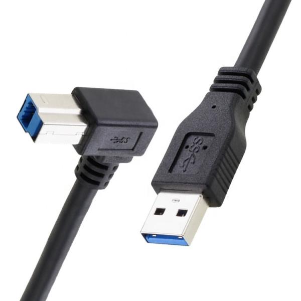 High Speed 5Gbps 90 Degree Right Angle USB 3.0  A Male to USB B Type Printer Cable