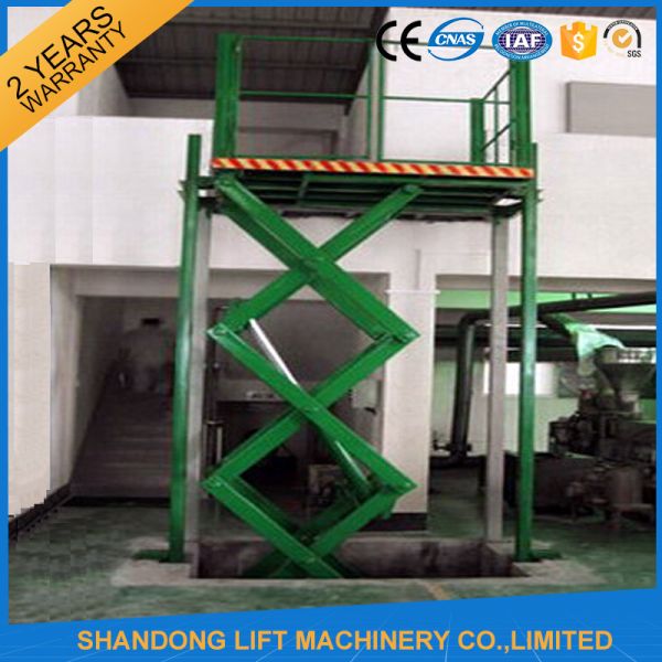 3 m 2 ton Mid Rise Stationary Hydraulic Scissor Lift with 220V / 380V Power Optional