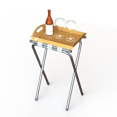 High Powder Coating Foldable Hotel Display Stand With Black Nylon Webbing