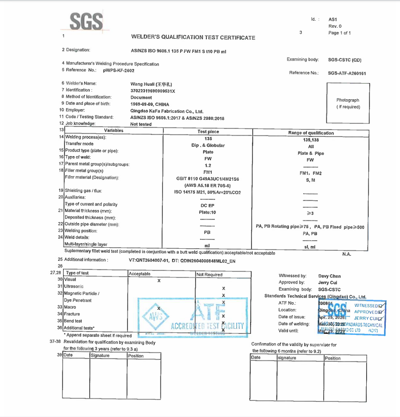 AS/NZS 5131 AS/NZS 1554.1 Steel structure fabrication  fully compliant with Australian standard (AS NZS) standards for structural applications