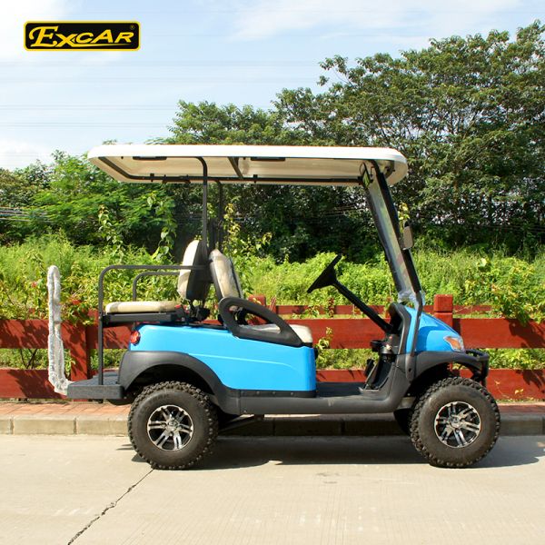 48V Battery Operated Hunting Golf Carts Fuel Blue Colour With ISO Certification
