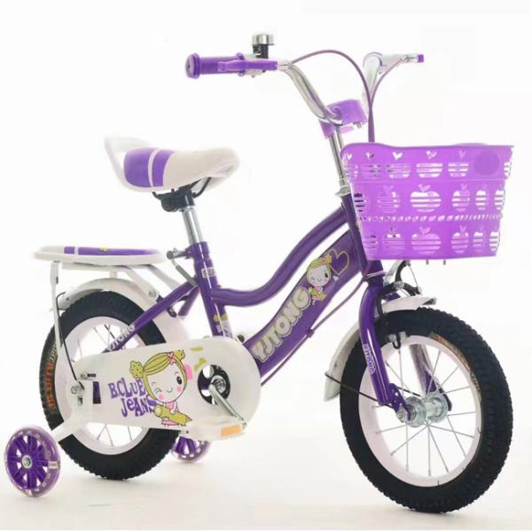 Fashionable Lightweight Kids Bike With Steel Carrier And Plastic Basket