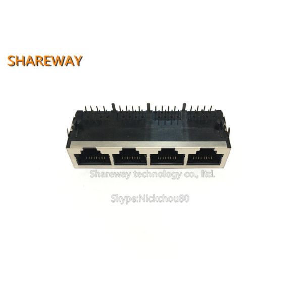 Plastic Housing 2*6 RJ45 Multi Port Jack JOB-3448NL Metal Shield Colorful LED