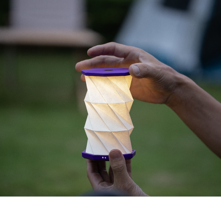 Mini Touch LED Folding Rotating Paper Lamp Light White Dimmable For Children'S Bedroom