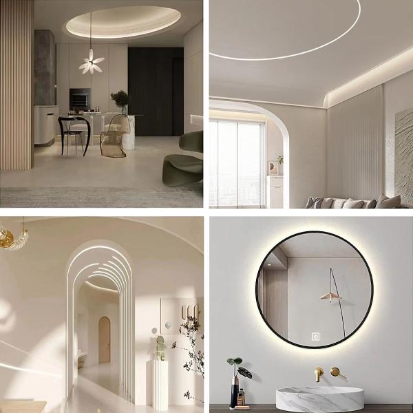 High Quality Anodized LED Strip Aluminium Profile with Customized Length for Surface & Recessed Mounted Installation