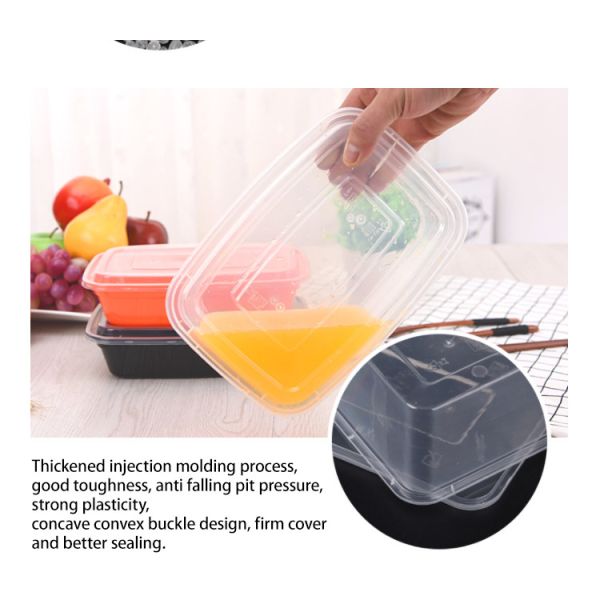 Квадратный круглый поднос упаковки еды контейнеров 450ml 500ml упаковки еды устранимый