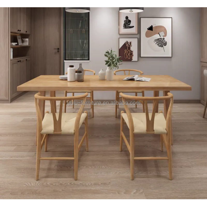 Modern Solid Wood Dining Table Furniture Set for Dining Room and Kitchen L120*W70*H75CM