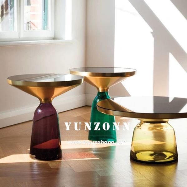 Nordic Luxury Simple Design Round Glass Side Table Modern Living Room Furniture for Home and Hotel for Dining and Weddings