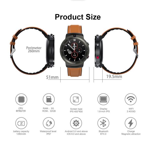 Coração esperto Rate Sleep Monitor do bracelete do pulso da saúde de WiFi GPS do relógio da aptidão de DM28 4G Android 7,1