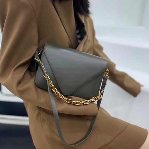 Thick Chain PU Shoulder Bag 26cm Vintage Envelope Bag