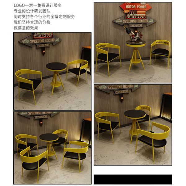 Home Furniture Coffee Shop Tables and Chairs Set NO Folded Interior Design Furniture Set