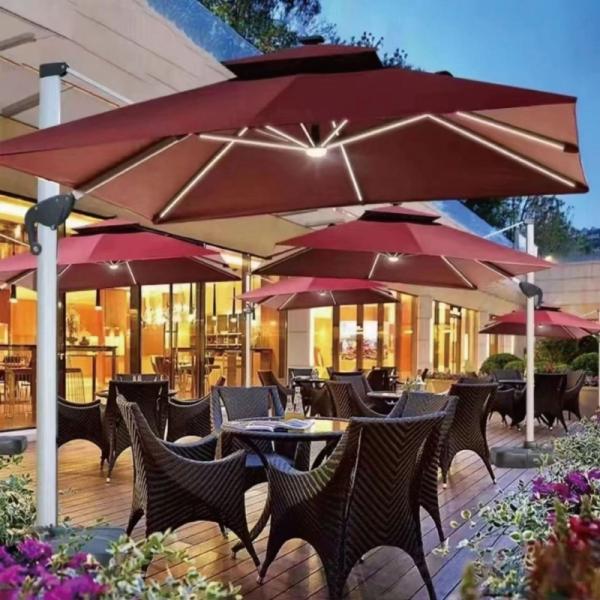 42 Inch Outdoor Sunshade Umbrella Villa Umbrella Open Air Garden Cantilever Garden Parasols