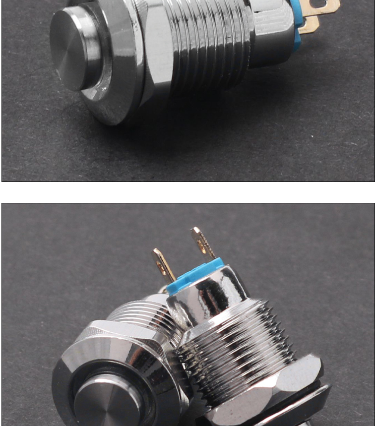 Momentary Metal Push Button Switch 10MM 1NO High Head No LED Self-Reset Jog Switch Welding Foot