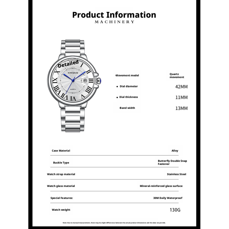 Men Roman Numeral Dial Business Quartz Watch Stainless Steel Bracelet Luminous Waterproof Calendar Dress Wristwatch Silver Gold Multi Color Options