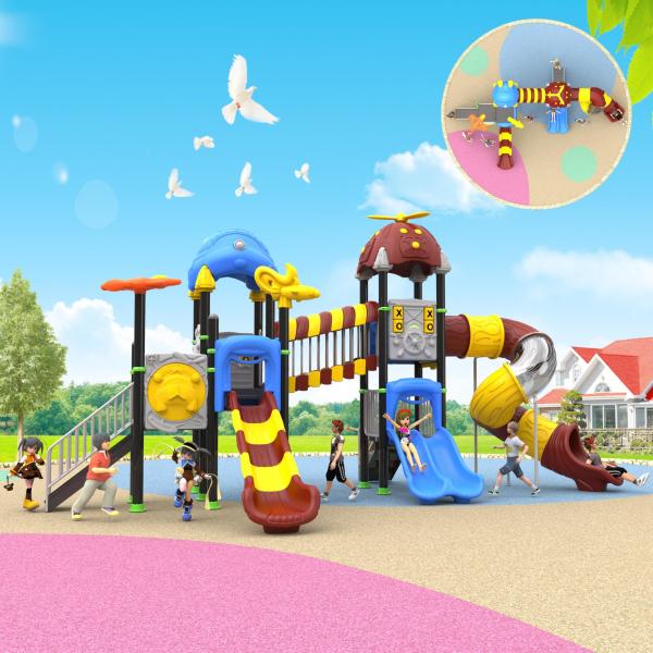 500kg Outdoor Playground Areas Metal Plastic Outdoor Play Castle With Slide