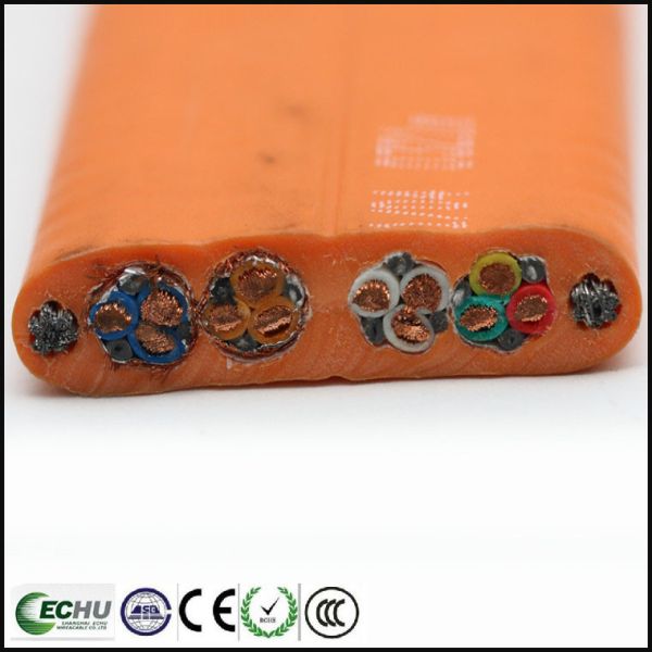Flat Travel Elevator Cable with Video/CCTV Cable
