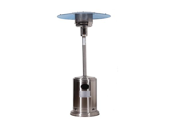 220 cm H Stainless Steel Silver Gas Flexible Radiant Full Height Portable Patio Heater