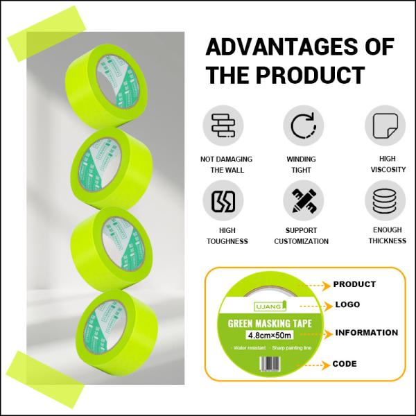 Car Painter Accessories Removal Lakban Automotive Masking UV Body Tape Auto High Temperature Repair Paint Tape