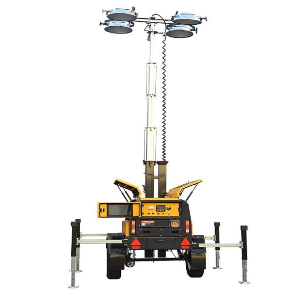 2 Wheel Diesel Powered Light Towers Portable Construction Lights Monitoring Systems Diesel Light Tower