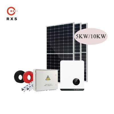 OEM 5KW de Rixin painel solar solar de sistema 400w da grade no mono com inversor solar