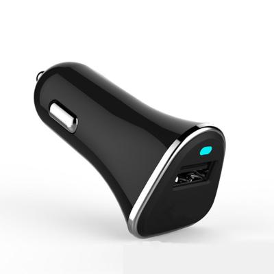 Metal QC3.0 Multi Cell Phone Car Charger , Usb Cigarette Lighter Adapter With Led Light Smart IC