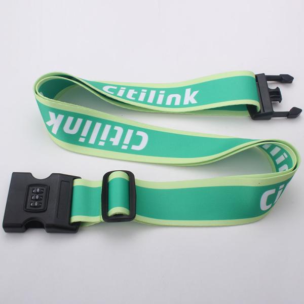 Promotional 5CM wide  colorful Customer sublimation printing Luggage belt with lock