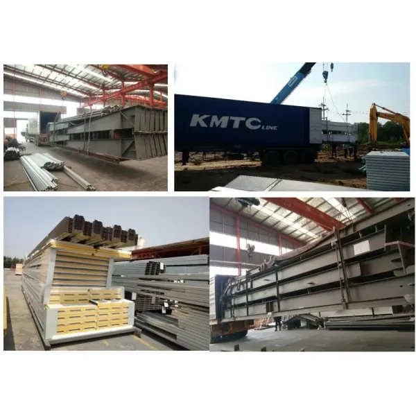 Fireproof Durable Prefabricated EPS Sandwich Wall Panel Steel Structure Workshop Easy to Install