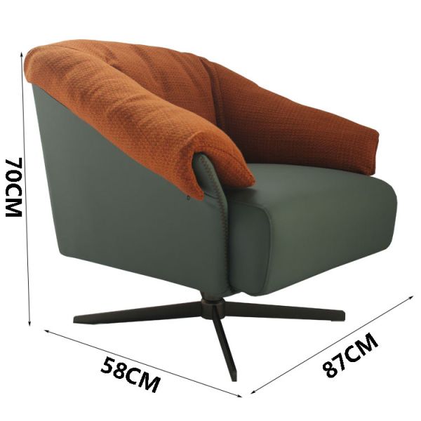 SGS Armrest Adjustable One Seater Sofa 84*58*70cm PU Fabric leisure sofa