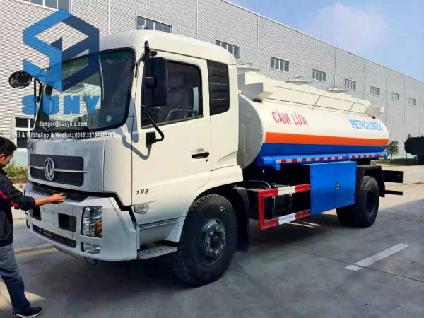 12000 Liters Oil Tank Truck 190 hp DONGFENG 4x2 Carbon Steel Fuel Tanker Vehicle
