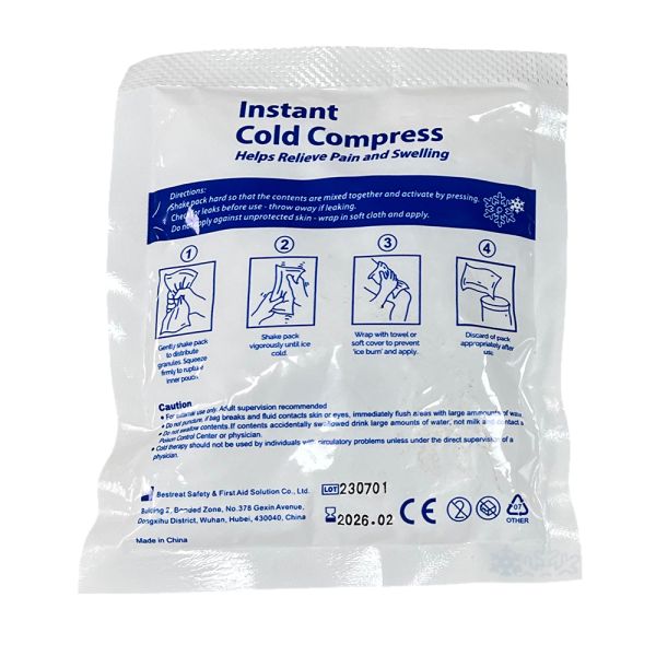 50 Pack Disposable Instant Cold Compress Ice Pack for Pain Relief Cold Pack for Injuries Instant Ice Cold Therapy
