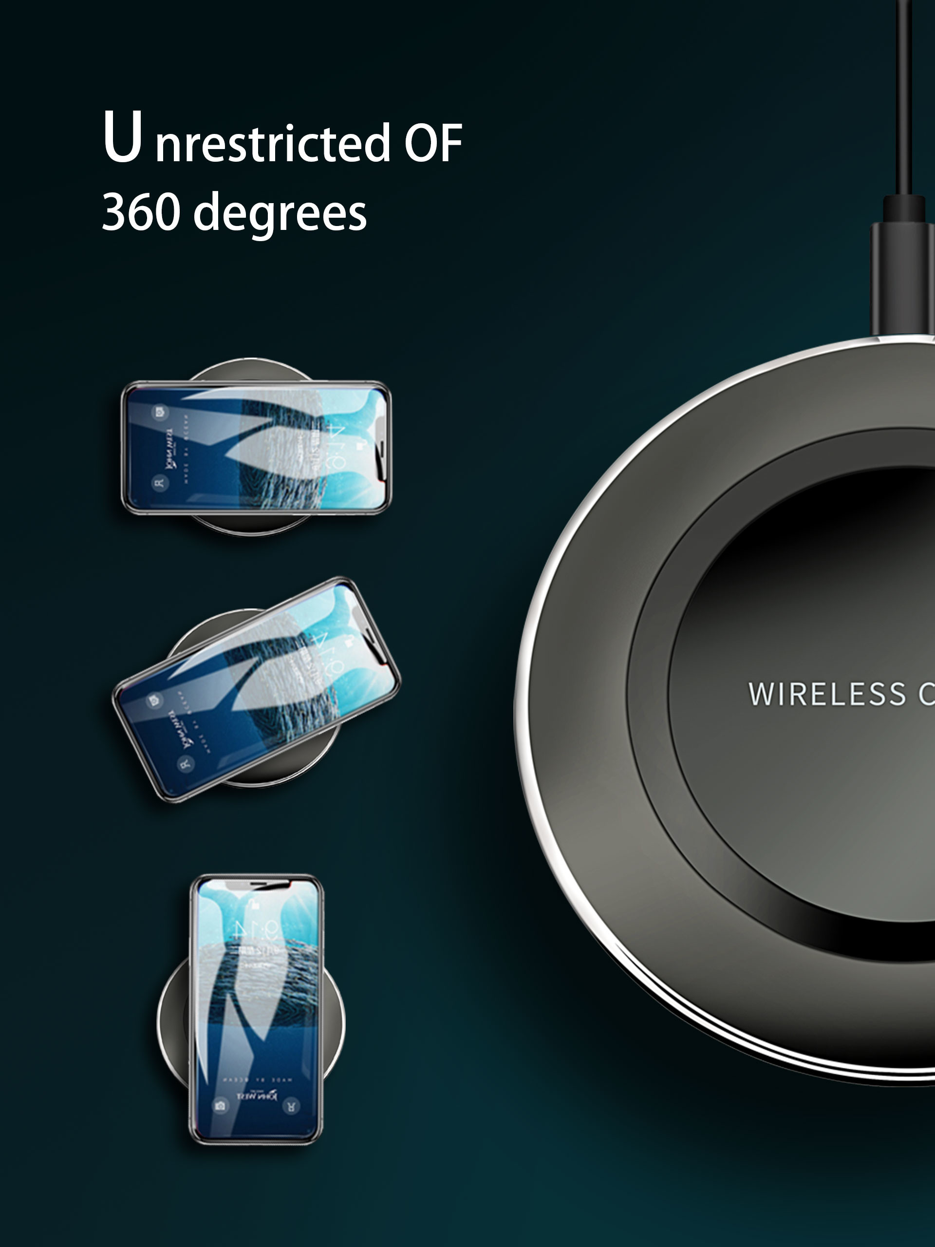 Утверждение пусковой площадки ROHS заряжателя смартфона ПК 10W Iphone ABS портативное