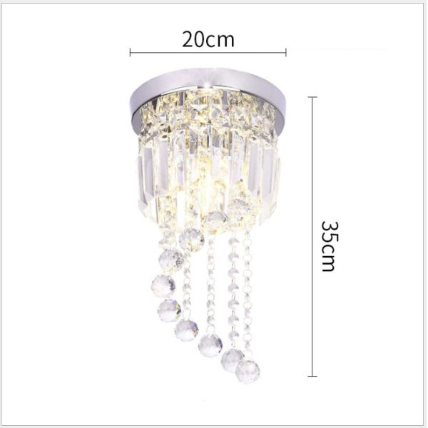 JYLIGHTING Модем Luxury LED Crystal Chandelier K9 Led Круглые потолочные фонари Прохожие фонари с хромовой золотой отделкой Внутри
