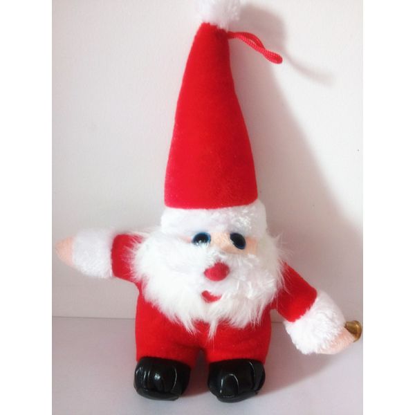 Stuffed Christmas Gift Santa Claus RED Toy With Hat White Beard With Bell Hanging GIFT Present For KIDS Children