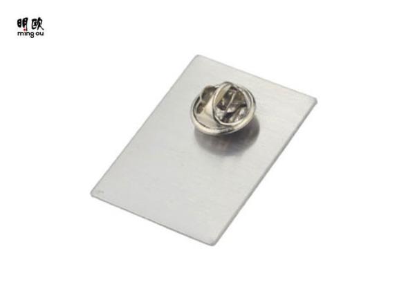 Square Stainless Steel Lapel Pin Badges Antique History Arts Design With Logo