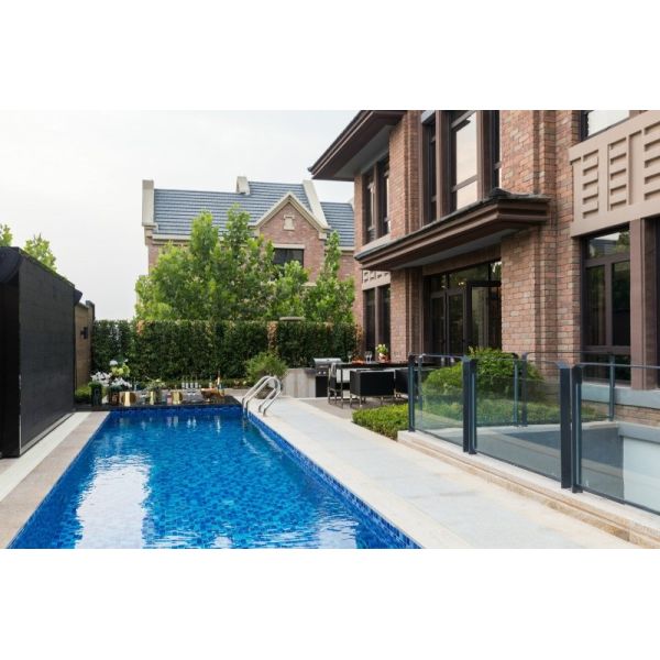 Azulejo Cerámico Mosaico Mixto para Piscina Color Azul 48x48mm