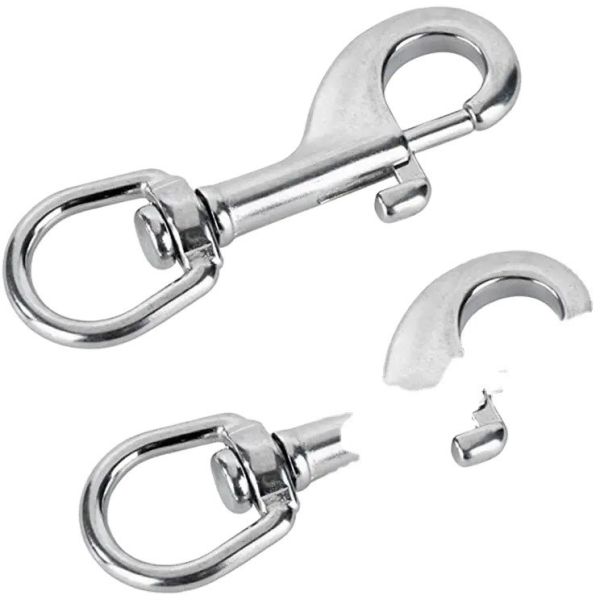 Plain Finish Stainless Steel Bolt Snap Swivel Carabiner for General Industry 10mm