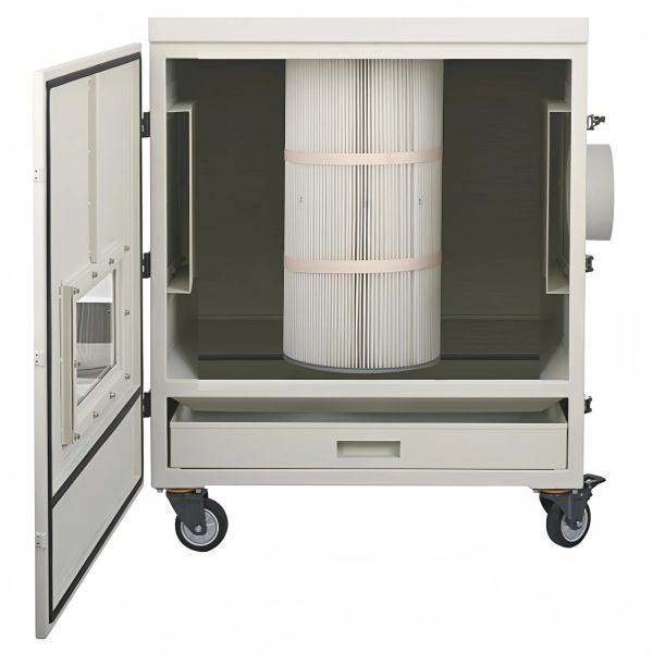 KNOKOO FES1100 Heavy Duty Industrial Fume Extractor 1100W Large Airflow Dust Collector for Fiber CO2 Laser Cutters and Heavy Welding
