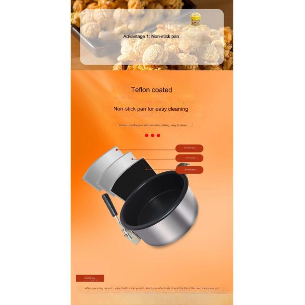 500*300*600 Most Popular Popcorn Making Machine for Raw Material Corn Oil Sugar