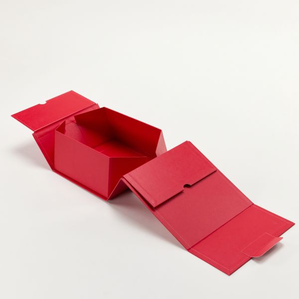 Craft Magnetic Rigid Boxes Printed Pink Luxury Folding Packaging Space Saving