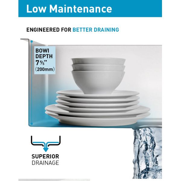 Undermount Brushed Stainless Steel Kitchen Sink Sound Dampening 14.8 X 17.2 Inch