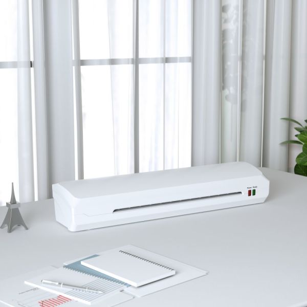 Белая машина ламинатора A4 125mic термальная, ламинатор 9 дюймов для школы