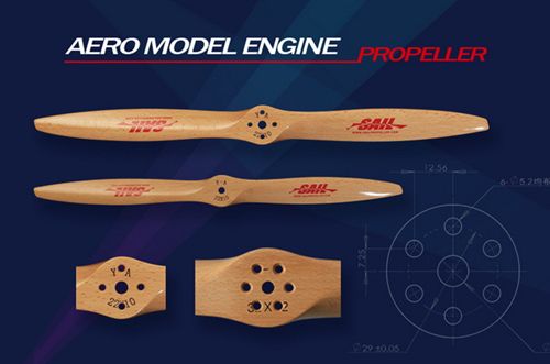 Hot Sales Sail Beechwood Propeller with Dle Engine Hole 28x10 30x X12 for Gas Rc Model Airplane 111 120 170