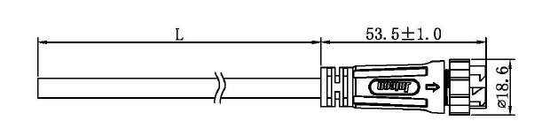 Molding Cable 12V Male And Female Connectors Nylon Shell For Outdoor Light