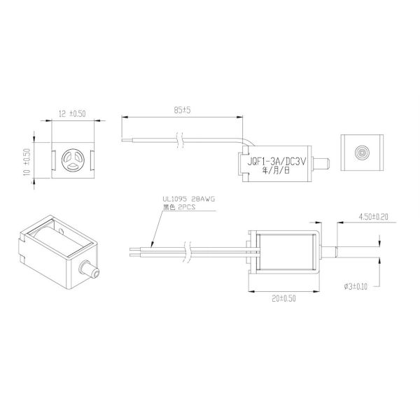 Микроэлектрический воздушный клапан соленоид DC 3V 75mA для электронного кровяного давления