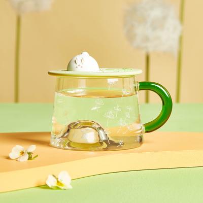 300ML Beverage Glass Cup With Lid And Logo Printing Customer'S Logo For Water Drinking Decoration
