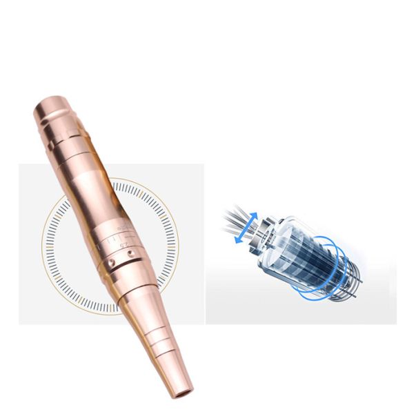 Rose Golden Permanent Eyebrow Tattoo Machine With Needle And Needle Caps